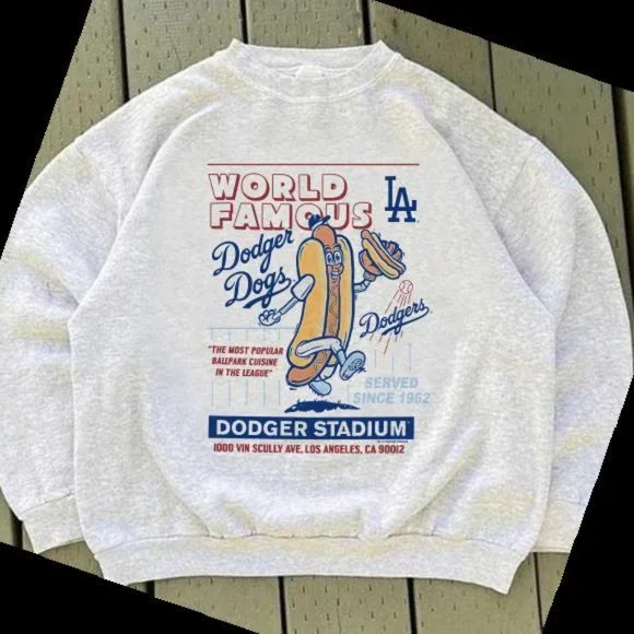 Los Angeles Dodgers World Famous Dodger Dogs Shirt Shirts 1962 Vtg
